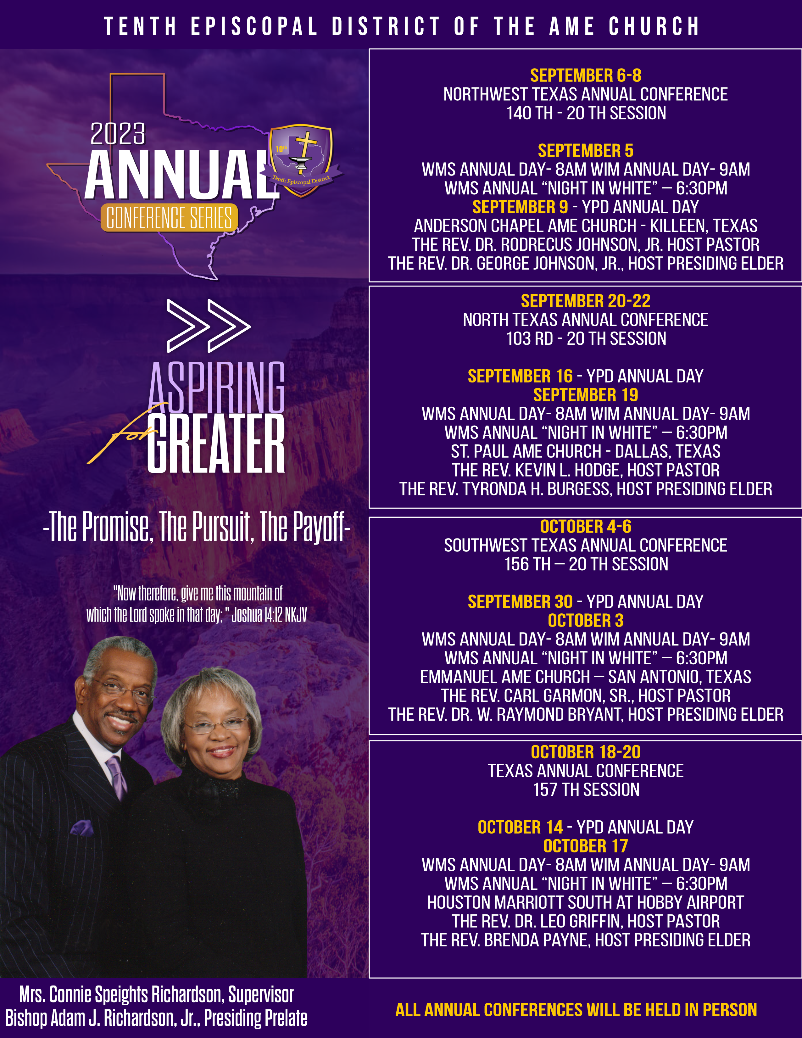 Annual Conference SCHEDULE flyer